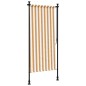 vidaXL Persiana enrollable exterior tela acero naranja y blanco