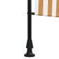 vidaXL Persiana enrollable exterior tela acero naranja y blanco
