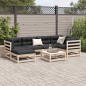 vidaXL Juego de sofás de jardín 7 piezas madera maciza de pino vidaXL Juego de sofás de jardín 7 piezas madera maciza de pino