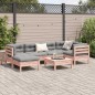 vidaXL Set de sofás jardín 7 pzas con cojines madera abeto Douglas vidaXL Set de sofás jardín 7 pzas con cojines madera abeto Douglas