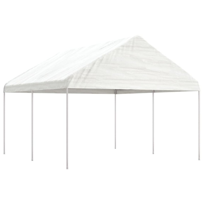 vidaXL Cenador con techo polietileno blanco 4,46x4,08x3,22 m vidaXL Cenador con techo polietileno blanco 4,46x4,08x3,22 m