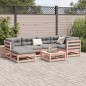 vidaXL Juego de sofás de jardín 7 pzas madera maciza de abeto Douglas vidaXL Juego de sofás de jardín 7 pzas madera maciza de abeto Douglas