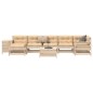 vidaXL Juego de sofás de jardín 9 pzas madera maciza de pino vidaXL Juego de sofás de jardín 9 pzas madera maciza de pino