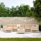 vidaXL Juego de sofás de jardín 9 pzas madera maciza de pino vidaXL Juego de sofás de jardín 9 pzas madera maciza de pino
