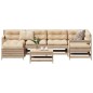 vidaXL Juego de sofás de jardín 7 piezas madera maciza de pino vidaXL Juego de sofás de jardín 7 piezas madera maciza de pino
