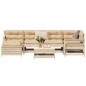 vidaXL Juego de sofás de jardín 7 piezas madera maciza de pino vidaXL Juego de sofás de jardín 7 piezas madera maciza de pino