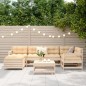 vidaXL Juego de sofás de jardín 7 piezas madera maciza de pino vidaXL Juego de sofás de jardín 7 piezas madera maciza de pino