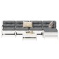 vidaXL Juego de sofás de jardín 6 piezas madera maciza pino blanco vidaXL Juego de sofás de jardín 6 piezas madera maciza pino blanco