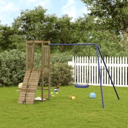 vidaXL Parque infantil de exterior madera de pino impregnada