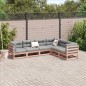 vidaXL Juego de sofás de jardín 6 pzas madera maciza de abeto Douglas vidaXL Juego de sofás de jardín 6 pzas madera maciza de abeto Douglas