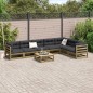 vidaXL Juego de sofás de jardín 8 pzas madera de pino impregnada vidaXL Juego de sofás de jardín 8 pzas madera de pino impregnada