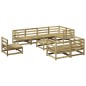 vidaXL Juego de sofás de jardín 9 pzas madera de pino impregnada vidaXL Juego de sofás de jardín 9 pzas madera de pino impregnada