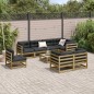 vidaXL Juego de sofás de jardín 9 pzas madera de pino impregnada vidaXL Juego de sofás de jardín 9 pzas madera de pino impregnada