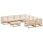 vidaXL Juego de sofás de jardín 9 pzas madera maciza de pino vidaXL Juego de sofás de jardín 9 pzas madera maciza de pino
