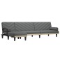 vidaXL Sofá cama en forma de L tela gris oscuro 260x140x70 cm
