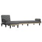 vidaXL Sofá cama en forma de L tela gris oscuro 260x140x70 cm