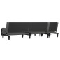 vidaXL Sofá cama en forma de L tela gris oscuro 260x140x70 cm