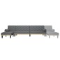vidaXL Sofá cama en forma de L tela gris oscuro 260x140x70 cm