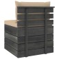 vidaXL Muebles de jardín de palets 2 piezas cojines madera maciza pino vidaXL Muebles de jardín de palets 2 piezas cojines madera maciza pino