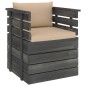 vidaXL Muebles de jardín de palets 6 piezas cojines madera maciza pino vidaXL Muebles de jardín de palets 6 piezas cojines madera maciza pino