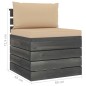 vidaXL Muebles de palets para jardín 8 pzas cojines madera maciza pino vidaXL Muebles de palets para jardín 8 pzas cojines madera maciza pino
