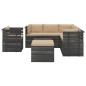 vidaXL Muebles de palets para jardín 8 pzas cojines madera maciza pino vidaXL Muebles de palets para jardín 8 pzas cojines madera maciza pino