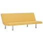 vidaXL Sofá cama de poliéster amarillo vidaXL Sofá cama de poliéster amarillo