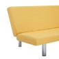 vidaXL Sofá cama de poliéster amarillo vidaXL Sofá cama de poliéster amarillo