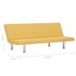 vidaXL Sofá cama de poliéster amarillo vidaXL Sofá cama de poliéster amarillo