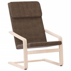 vidaXL Sillón de relax de tela marrón oscuro