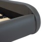 vidaXL Estructura de cama con LED de cuero sintético gris 140x200 cm vidaXL Estructura de cama con LED de cuero sintético gris 140x200 cm