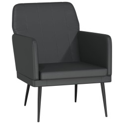 vidaXL Sillón de cuero sintético negro 61x78x80 cm