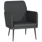 vidaXL Sillón de cuero sintético negro 61x78x80 cm vidaXL Sillón de cuero sintético negro 61x78x80 cm