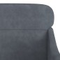 vidaXL Sillón de terciopelo gris oscuro 63x76x80 cm