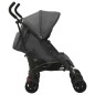 vidaXL Carrito para gemelos de acero gris antracita
