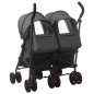 vidaXL Carrito para gemelos de acero gris antracita
