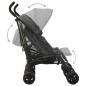 vidaXL Carrito para gemelos de acero gris antracita