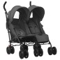 vidaXL Carrito para gemelos de acero gris antracita