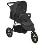 vidaXL Cochecito de bebé de acero gris antracita vidaXL Cochecito de bebé de acero gris antracita