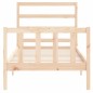 vidaXL Estructura de cama con cabecero madera maciza 100x200 cm vidaXL Estructura de cama con cabecero madera maciza 100x200 cm
