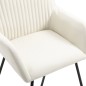 vidaXL Sillas de comedor 6 unidades tela color crema vidaXL Sillas de comedor 6 unidades tela color crema