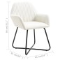 vidaXL Sillas de comedor 6 unidades tela color crema vidaXL Sillas de comedor 6 unidades tela color crema