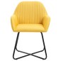 vidaXL Sillas de comedor 4 unidades tela amarillo