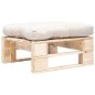 vidaXL Otomana de palets de jardín con cojín arena madera natural vidaXL Otomana de palets de jardín con cojín arena madera natural