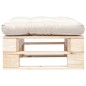 vidaXL Otomana de palets de jardín con cojín arena madera natural vidaXL Otomana de palets de jardín con cojín arena madera natural