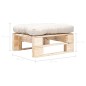 vidaXL Otomana de palets de jardín con cojín arena madera natural vidaXL Otomana de palets de jardín con cojín arena madera natural