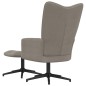 vidaXL Silla de relajación con reposapiés terciopelo gris claro vidaXL Silla de relajación con reposapiés terciopelo gris claro