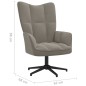 vidaXL Silla de relajación con reposapiés terciopelo gris claro vidaXL Silla de relajación con reposapiés terciopelo gris claro