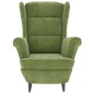 vidaXL Sillón de terciopelo verde claro vidaXL Sillón de terciopelo verde claro