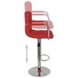 vidaXL Taburetes de cocina 2 unidades cuero sintético rojo vino tinto vidaXL Taburetes de cocina 2 unidades cuero sintético rojo vino tinto